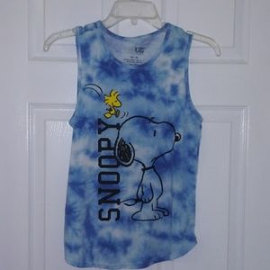 💜Girls tie dye tank w/ Snoopy.